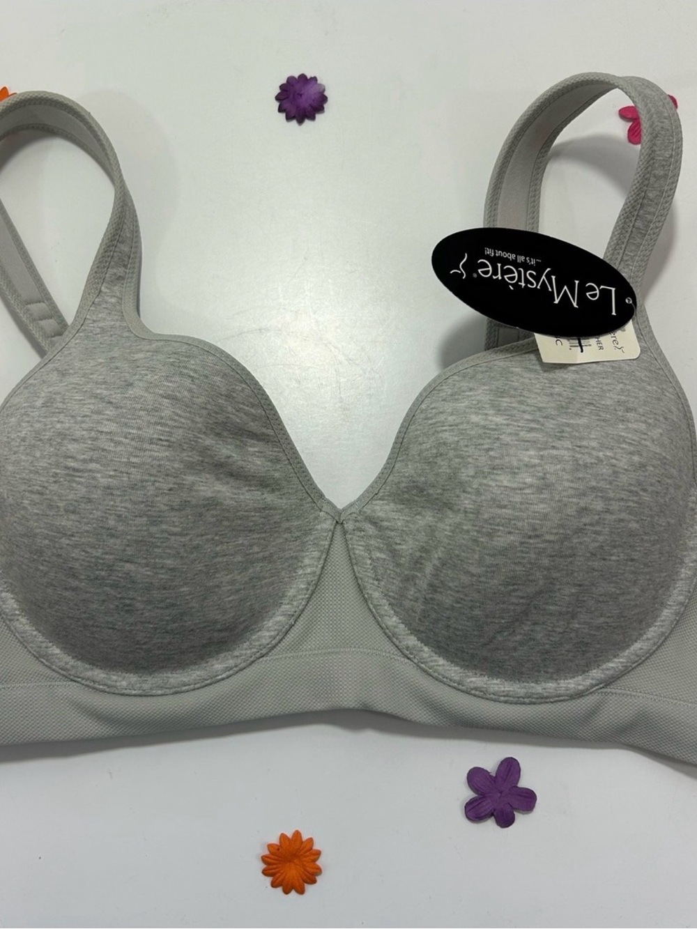 NWT Le Mystere Energie Sport Bra Gray 34C